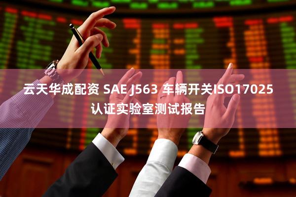 云天华成配资 SAE J563 车辆开关ISO17025认证实验室测试报告